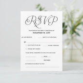 エレガント クラシック RSVP（返信） 付属カード エンクロージャーカード (スタンド正面)