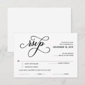 エレガント クラシック RSVP (返信) 封入カード エンクロージャーカード (正面/裏面)