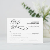 エレガント クラシック RSVP(返信) 封入カード エンクロージャーカード (スタンド正面)