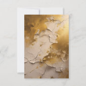 エレガント クラックド ゴールド フォイル ウェディング RSVP カード (裏面)