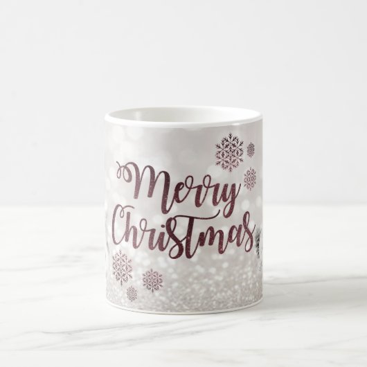 エレガント,クリスマスボール,キラキラ輝く《写真》ぼけ味 コーヒーマグカップ (中央)