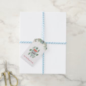 エレガント，クリスマスボール，松の木の枝，紙吹雪 ギフトタグ (より糸付き)