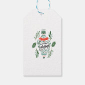 エレガント，クリスマスボール，松の木の枝，紙吹雪 ギフトタグ (裏面)