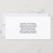 エレガント&グラマラス「ありがとう！」 カード (裏面)