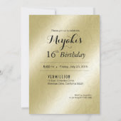 エレガント グラマラス エンボス スイート シックスティーン 招待状 (裏面)