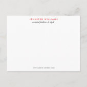 エレガント グラマー モダン ガール ポッシュマーク サンクス ポストカード (裏面)