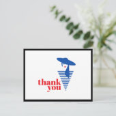 エレガント グラマー モダン ガール ポッシュマーク サンクス ポストカード (スタンド正面)