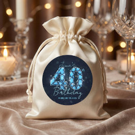 エレガント グラム サファイア ブルー 宝石 40歳の誕生日 ラウンドシール