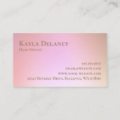 エレガント グラム ローズゴールド グリッター ドリップ 名刺 (裏面)