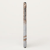 エレガント グリッター オンブレ ローズゴールド マーブル モノグラム Case-Mate iPhoneケース (裏面/左)