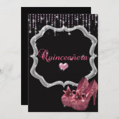 エレガント,グリッター,キンセアニェラ招待状 招待状 (正面/裏面)