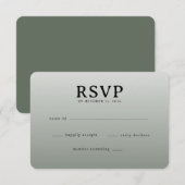 エレガント グレー RSVP カード (正面/裏面)