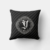 エレガント ゴシックイニシャルYスロー枕 クッション (裏面)