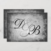 エレガント ゴシック グランジ 招待状 (正面/裏面)