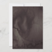 エレガント ゴシック フローラル スカル ミラー ハンドファスティング 招待状 (裏面)