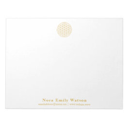 エレガント ゴールデン フラワーフィールド プロフェッショナル ラージ ノートパッド