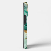 エレガント ゴールドとグリーンマーブル Case-Mate iPhoneケース (裏面 / 右)