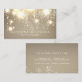 エレガント ゴールドクリッター ぼかし リュクス 名刺 (正面/裏面)