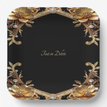 エレガント ゴールドフレーム ペーパープレート
