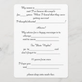 エレガント, ゴールド箔, グリッター, 結婚アドバイス アドバイスカード (裏面)