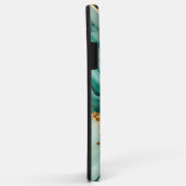 エレガント ゴールド アンド グリーン マーブル Case-Mate iPhoneケース (裏面/右)