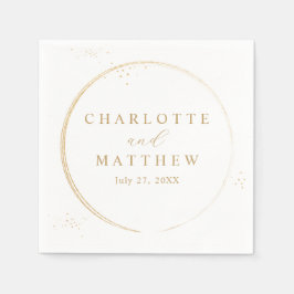 エレガント ゴールド ウェディング スタンダードカクテルナプキン