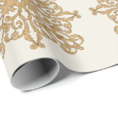 エレガント ゴールド オーナメント パターン ラッピングペーパー (ロールコーナー)