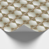 エレガント ゴールド オーナメント ラッピング ペーパー (角)