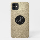 エレガント ゴールド ギター モノグラム ビング Case-Mate iPhoneケース (裏面)