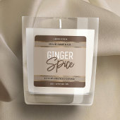 エレガント ゴールド グリッター モダン ニュートラル 大豆キャンドルジャー スクエアシール