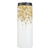 エレガント ゴールド グリッター モノグラム 名前 タンブラー (裏面)