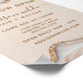 エレガント ゴールド グリッター 大理石 瑪瑙 モダン ビジネス ポスター (角)