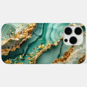 エレガント ゴールド グリーン 大理石 Case-Mate iPhoneケース (裏面 (横))