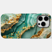 エレガント ゴールド グリーン 大理石 Case-Mate iPhoneケース (裏面 (横))