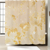 エレガント ゴールド シークイン シャワー カーテン