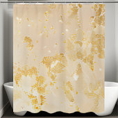 エレガント ゴールド シークイン シャワー カーテン