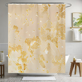 エレガント ゴールド シークイン シャワー カーテン