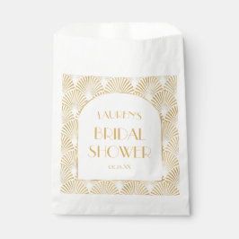 エレガント ゴールド ジオメトリック アートデコ ブライズシャワー フェイバーバッグ