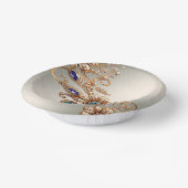 エレガント ゴールド ジュエル フラワー ペーパーボウル (傾斜あり)