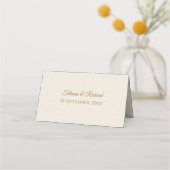 エレガント ゴールド スクリプト 結婚式 エスコート カード (裏面)