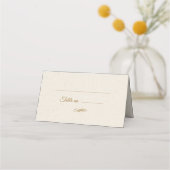 エレガント ゴールド スクリプト 結婚式 エスコート カード (正面)