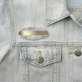 エレガント ゴールド ストライプ、グリッター ボケ、パール 名前 タ 名札 (インサイチュ)