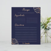 エレガント ゴールド トロピカル カスタム レシピ テンプレート (スタンド正面)