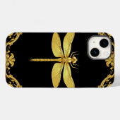 エレガント ゴールド トンボ イラスト Case-Mate iPhoneケース (裏面 (横))