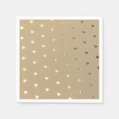 エレガント ゴールド ハート ペーパーナプキン スタンダードカクテルナプキン (正面)