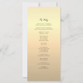 エレガント ゴールド ブラック 結婚式プログラム (裏面)