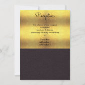エレガント ゴールド&ブラック 結婚披露宴 招待状 (裏面)