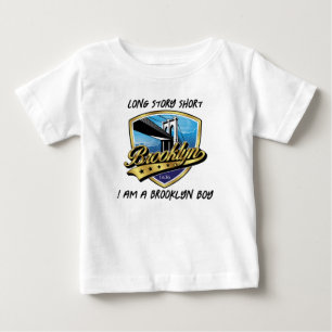 エレガント ゴールド ブルックリン ロゴ デザイン ベビーTシャツ