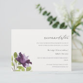 エレガント ゴールド ブルー 水彩 花 モチーフ 装飾 招待状 (スタンド正面)