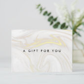 エレガント ゴールド マーブル ギフト証明書 (スタンド正面)